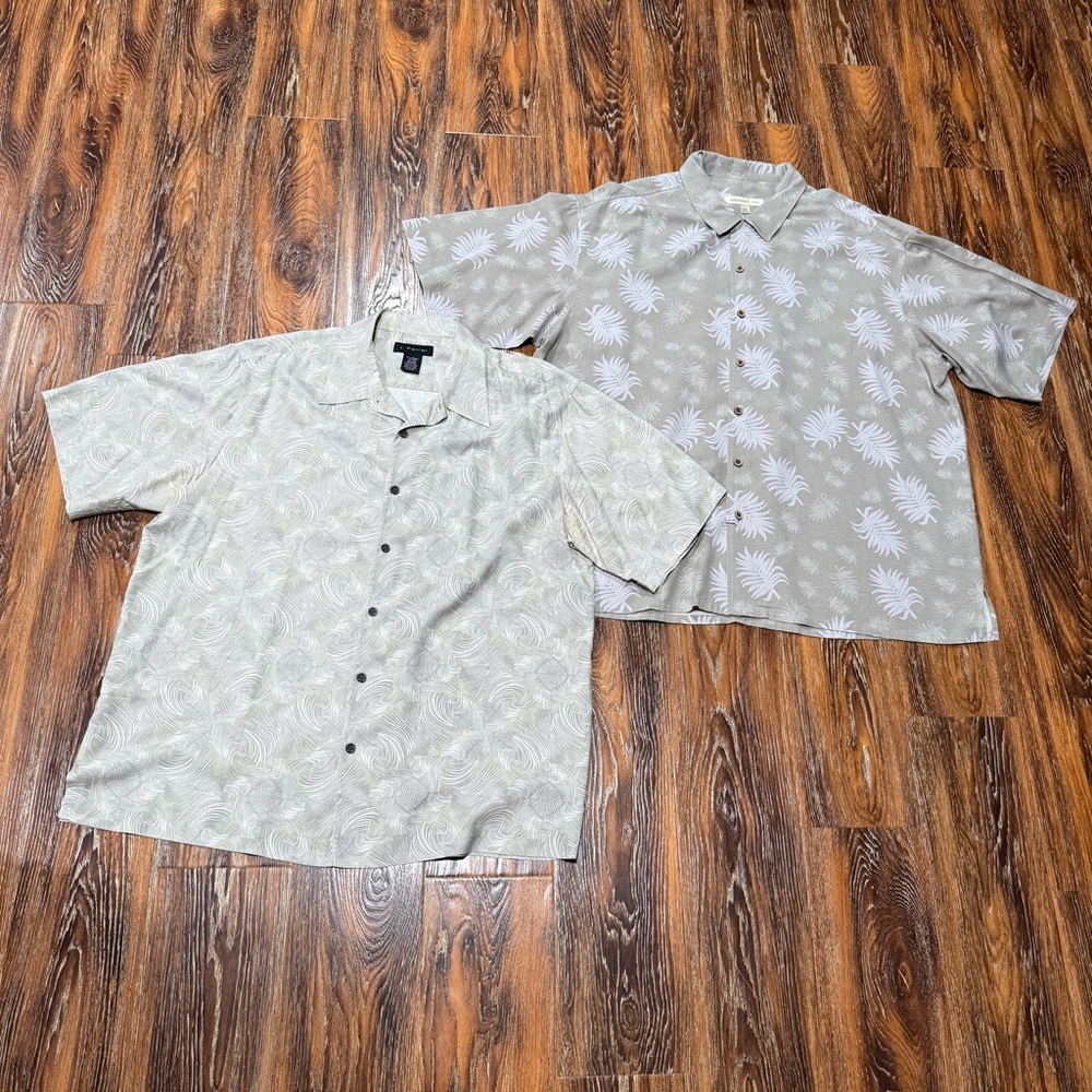 Silk Men's XXL Casual Button-Down Short Sleeve Shirts J. Ferrar Joseph & Feiss